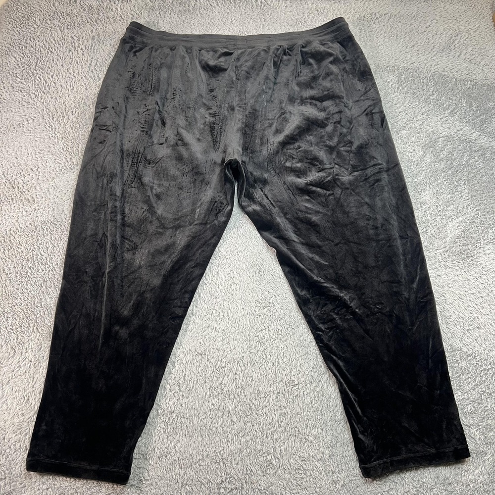 Polo Ralph Lauren Pajama Pants Mens 4XL Black Velour Sleepwear Drawstring - Picture 2 of 6